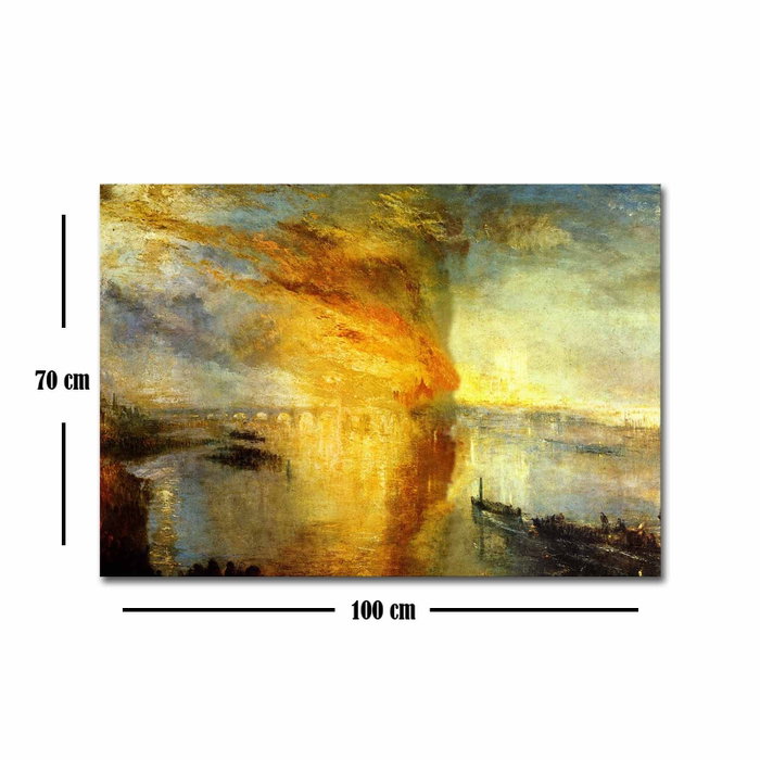 Wallity El incendio de las cámaras del parlamento - Joseph Mallord 70 x 100 cm